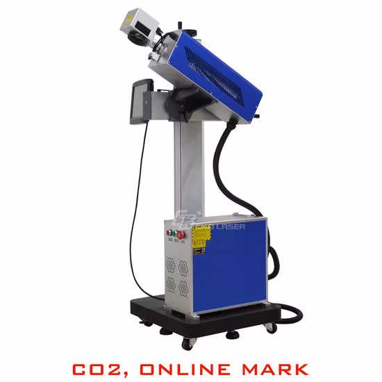 만료일 코딩 로고 인쇄 번호 마킹 플라스틱 물병용 CO2 레이저 비행 기계 제약 화장품 식품 PE PP 번호 매기기 케이블 마커